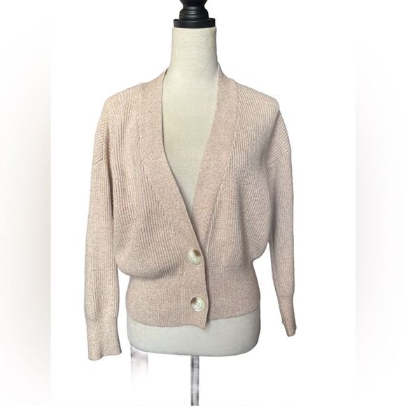 Beginning Boutique Carley Pink Button Down Oversized Drop Sleeve Cardigan (S/M) - Picture 6 of 15